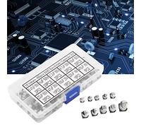 TOPINCN Kit di Assortimento di Condensatori Elettrolitici in Alluminio Comodo per il Montaggio SMD 165 Pezzi per la Scheda Madre del Computer