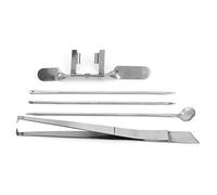TOPINCN Kit di Coltelli per Cappone in Acciaio Inossidabile per Allevamenti di Pollame con 5 Strumenti Veterinari