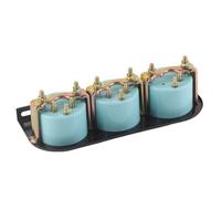 TOPINCN Kit Misuratore Triplo Universale per Auto Voltmetro Versatile + Misuratore di Pressione Olio Strumento da 52 Mm per Veicoli a 12 V, Barca, Camion in Plastica + Ferro