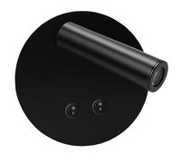 TOPINCN Lampada da Parete Moderna Lampada da Comodino Minimalista Faretto a LED con Lega di Alluminio Ampia Illuminazione per la Lettura della Camera da Letto Rilassamento Notturno (BLACK)