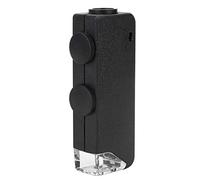 TOPINCN Lente D'ingrandimento Portatile Regolabile per Microscopio a LED per L'osservazione, Gioielleria da Laboratorio per Ufficio in Casa, Lente D'ingrandimento Tascabile 60-100X in Vetro Ottico