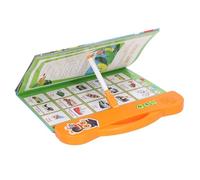 TOPINCN Libro di Inglese e Francese di Apprendimento Bilingue con Cartoni Animati, Giocattoli Educativi Interattivi per Bambini, Luce e Laptop, Ideali per la Casa e il Viaggio D'uso (ORANGE)