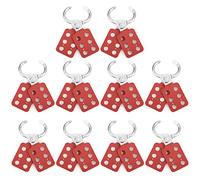 TOPINCN Lockout Hasp Rosso 6 Fori In Alluminio 25mm/1.0in Per L'Industria Energia Elettrica Miniera Di Carbone, 10 Pezzi