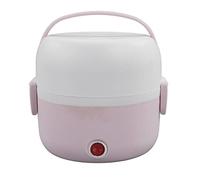 TOPINCN Lunch Box Riscaldato Elettrico, Lunch Box Elettrico Sano a 2 Strati Spina UE 220V Comodo per Il Campeggio (Rosa)