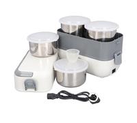 TOPINCN Lunch Box Scaldavivande Portatile, Riscaldamento Autonomo da 200 W, Rivestimento in Acciaio Inossidabile, Lunch Box Elettrico Multifunzionale con Riscaldamento di (Spina europea