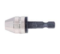 TOPINCN Mandrino Autocentrante a Tre Ganasce con Codolo Esagonale per Smerigliatrice Elettrica per Mini Avvitatore a Percussione Campo di Serraggio da 1/4 Pollici Acciaio Ad Alto Tenore di Carbonio