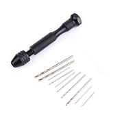 TOPINCN Mandrino Autoserrante Efficiente per Trapano a Mano con Morsa a Perno per la Lavorazione del Legno, Set di 10 Punte Elicoidali per la Creazione di Modelli