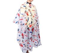 TOPINCN Mantella per Taglio Capelli Grembiule Parrucchiere Impermeabile per Negozio di Barbiere 63x55,1 Pollici Bianco e Nero, Tessuto Confortevole per Permanente, Tintura e Taglio, Ideale per Uso