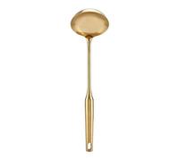 TOPINCN Mestolo da Zuppa in Acciaio Inox Mestolo Grande Mestolo da Cucina Spatola Paletta Utensile da Cucina Impugnatura Confortevole Gold, Soup Ladle