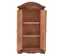 TOPINCN Mini Armadio per il Guardaroba per Bambole in Legno (BROWN)