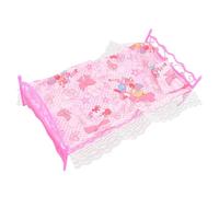 TOPINCN Mini Letto per Casa delle Bambole Bellissimo Mini Letto con Motivo Floreale con Cuscino e Lenzuolo per Casa delle Bambole con Spille, Ideale per i Bambini per i Mobili della Camera da
