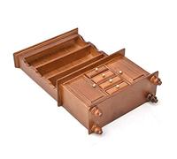 TOPINCN Mini Libreria Dettagliata in Legno 1:12 con ante Aperte per la Decorazione della Casa delle Bambole Modello Squisito per Casa delle Bambole 1/12 (BROWN)
