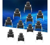 TOPINCN Mini Micro Interruttori Tattili 100 Pezzi Interruttori a Pulsante Leggeri con Ripristino Automatico Facili da Installare per Circuiti Stampati, DIP 6x6x7mm per Gadget Elettronici