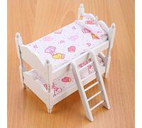 TOPINCN Mini Mobili per Letto a Castello per Casa delle Bambole di Alta qualità, Giocattolo per Casa delle Bambole 1/12, Design Raffinato e Rosa Chiaro, per Sviluppare le capacità Cognitive dei (PINK)