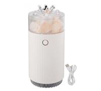TOPINCN Mini Umidificatore a Ecografia da 240 Ml, Dispositivo a Nebbia per Aromi di Sali di Mare, Produttore di Nebbia Portatile, Diffusore Desktop con Luci a LED per Casa per la Camera (WHITE)