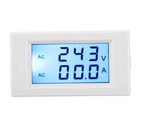 TOPINCN Misuratore di Tensione e Corrente a Doppio Display con Trasformatore di Precisione per AC80-300V 0-50A/0-100A, LCD Retroilluminato Blu per Uso Domestico, (WHITE)
