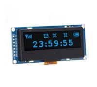 TOPINCN Modulo Display OLED da 2,23 Pollici Schermo Autoilluminante Ad Alta luminosità per il Monitoraggio e L'attrezzatura Didattica 128x32 (MRC162B Display blu)