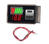 TOPINCN Monitor di Tensione della Batteria 12V 24V Display a LED Misuratore Digitale della Batteria per Carrello da Golf per Barche per Veicoli, PVC Impermeabile, Ioni di Litio per Progetti di