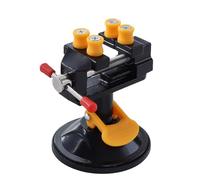 TOPINCN Morsetto per Morsa da Tavolo Compatto in Lega di Alluminio Mini Base per Vuoto di Aspirazione per Scultura Artigianale Girevole a 360 Gradi per Artigiani (Con colonne di sostegno)