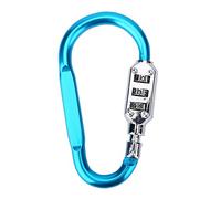 TOPINCN moschettone Blocco in Lega di Alluminio Climbing Clip bloccaggio di Sicurezza con Combinazione 3 cifre Lucchetto per Escursioni e Campeggio Corda, Blue