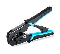 TOPINCN Net Cable Crimp Tool Pinza a Cricchetto 3 in 1 Efficiente per RJ12 RJ45 Spellatura Taglio Crimpatura, Portatile per la Riparazione di Cavi di Rete