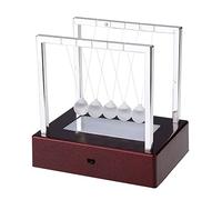 TOPINCN Newtons Cradle Balance Swing Balls, Colorate Palline a Pendolo Illuminate a LED, Strumenti Educativi per Puzzle, Decorazioni per la Scrivania Scientifica con Board di Base per
