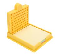 TOPINCN Nota Organizer Guida, Supporto per Note Adesive in Plastica ABS con 5 Modelli, Set di Stencil in , Supporto per Promemoria, Dispenser per Scrivania per Ufficio Home Desk (colore giallo)
