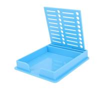 TOPINCN Nota Organizer Guida, Supporto per Note Adesive in Plastica ABS con 5 Modelli, Set di Stencil in , Supporto per Promemoria, Dispenser per Scrivania per Ufficio Home Desk (BLUE)