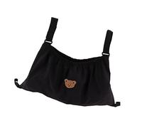 TOPINCN Organizzatore di Cuscinetti per Passeggini della Cintura di Regolazione in Nylon Durevole per Viaggiare, Adatto a Bottiglie e Vestiti Bambini - Shopping Ideale o Viaggi (BLACK)