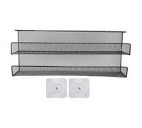 TOPINCN Organizzatore Sotto la Scrivania Gestione dei Cavi, Cestello Portaoggetti Sotto il Tavolo Scaffale in Ferro a 2 Strati con Adesivo Senza Tracce per Studio in (S100x40x0,3 cm/39,4x15,7x0,1