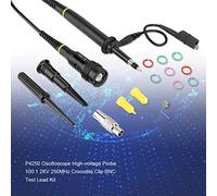 TOPINCN P4250 Sonda Ad Alta Tensione per Oscilloscopio 100:1 2KV 250 MHz Morsetto/supporto Kit Puntali BNC per Misurazioni Precise Nei Test Dell'oscilloscopio