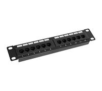 TOPINCN Pannello Patch Dati di Rete UTP 12 Porte CAT6 RJ45 Ad Alte Prestazioni per Cablaggio di Rete Materiale Plastica Acciaio Laminato a Freddo per Ufficio Domestico