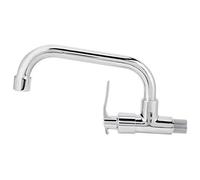 TOPINCN Parete Rubinetto da Rubinetto a Muro Singolo per Acqua Fredda a Parete Rubinetto per lavello monocomando G1/2in Accessori per Uso Domestico(Type A 25cm)