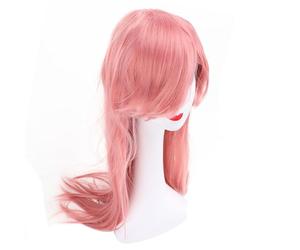 TOPINCN Parrucca Lunga Diritta Rosata Fumo Misura Regolabile per Cosplay e Uso Quotidiano Parrucca Anime Resistente Alle Alte Temperature con Frangia Obliqua
