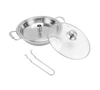 TOPINCN Pentola In Acciaio Inossidabile, Pentola A Induzione Addensata Con Cestello E Coperchio, Per Fornello A Gas Bruciatore Elettrico Tradizionale Cinese Per Uso Commerciale