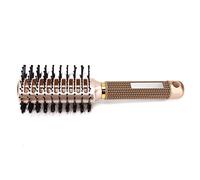 TOPINCN Pettine per Acconciature Pettine Antistatico a Doppio Materiale con Setole per la Cura del Cuoio Capelluto Misura Viaggio Oro 9,3 X 3, Pollici
