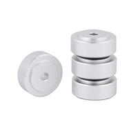 TOPINCN Piedini 'amplificatore Cuscinetti Ammortizzatori Migliore qualità del Suono, Piedini 'amplificatore 4 Pezzi (SILVER)