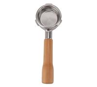 TOPINCN Portafilter Senza Fondo da 58 Mm, 3 Orecchie Portafilter Senza Fondo con Manico in Legno, Accessori per Macchine da caffè con Cesto Filtro per il Bar Set di Estrazione del caffè (Stile 2)