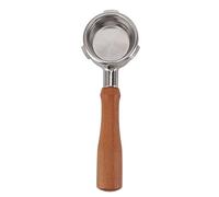 TOPINCN Portafilter Senza Fondo da 58 Mm, 3 Orecchie Portafilter Senza Fondo con Manico in Legno, Accessori per Macchine da caffè con Cesto Filtro per il Bar Set di Estrazione del caffè (Stile 4)