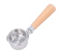 TOPINCN Portafilter Senza Fondo da 58 Mm per Bambino, Classico, Tebe, Macchina Deluxe, Portafiltra in Acciaio Inossidabile Professionale Portafilter con Impugnatura in (Tipo A2 Beech Wood)