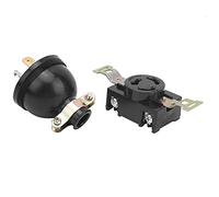 TOPINCN Presa a 3 Fori per la Maggior Parte dei di Generatori, con Spina in Rame Migliore conduttività, per Generatori a Benzina e Accessori per Motori