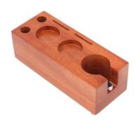TOPINCN Pressa Caffè in Legno, Supporto per Pressatura Caffè 8 in 1 con 7 Scomparti e 1 Cassetto, Supporto per Espressos Regolabile in Altezza 51-54 Mm per Uso Domestico da Barista