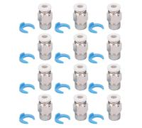 TOPINCN PTFE Tubo Pneumatic AST -Push Collegamento Prevenire le Connessioni della Carta per la Stampante 3D, Pacchetto di 12 Rapidi Rapidi per Estrusore Bowden