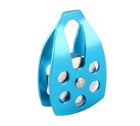 TOPINCN Puleggia in Corda di Alluminio a Puleggia Singola con Piastra Laterale Grande per Arrampicata Alpinismo, Blu, per la Sopravvivenza, 1 a Singola