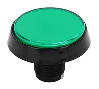 TOPINCN Pulsante LED da 60 Mm di Lunga Durata con Staffa Rotante, Facile Rimozione per Console di Gioco per Gru, Tocco Leggero (Verde+LED+interruttore a tre gambe)