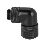 TOPINCN Raccordo per Raffreddamento Ad Acqua con Filettatura G1/4 Gomito Facile da Installare per di Raffreddamento Ad Acqua, Placcato in Rame, per Modder (BLACK)