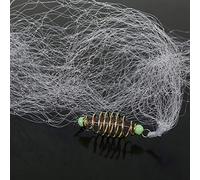 TOPINCN Rete da Pesca a Molla in Rame 4 Pezzi Resistente con Perline Luminose Rete in Nylon Portatile 7# 8# 10# 12# Pesca Nei Banchi (7 maglie)