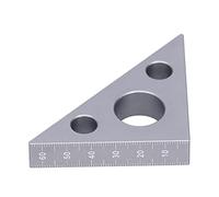 TOPINCN Righello Triangolare Strumento di Misurazione Addensato in Lega di Alluminio per Altezza e Angolo di Lavorazione del Legno 15 Mm Argento 1 unità