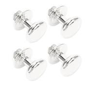 TOPINCN Rivetto a Bottone a Testa Tonda, 10 Set Rivetti a Vite in Lega di Zinco con Viti da 8 Mm, per Strumento di Fissaggio per Forbici per Maniglia del Cassetto (SILVER)