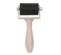 TOPINCN Rullo in Gomma, Rullo a Rullo a Rulli da 3,5 Cm Procura Rotellina in Gomma con Manico in Plastica, Strumento di Stampaggio Artistico a Pennello per la Pittura a Inchiostro per (SILVER)